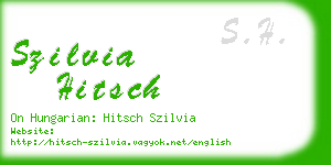 szilvia hitsch business card